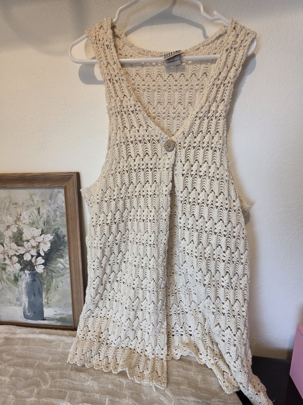 Vintage Crochet Cardigan Vest